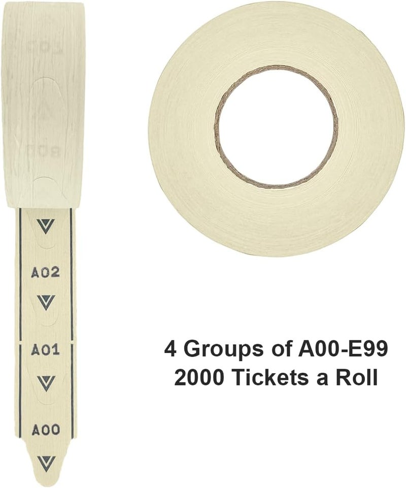 Microframe Corporation 1 Roll of 2-Digit T80 Yellow Take a Number Tickets for D80 Ticket Dispenser - 2000 / roll (Yellow) - Image 2